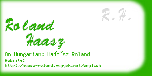 roland haasz business card